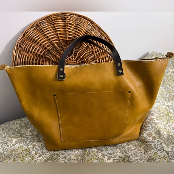 portland leather goods Handbags - PLG Oversize Mango Zip Tote